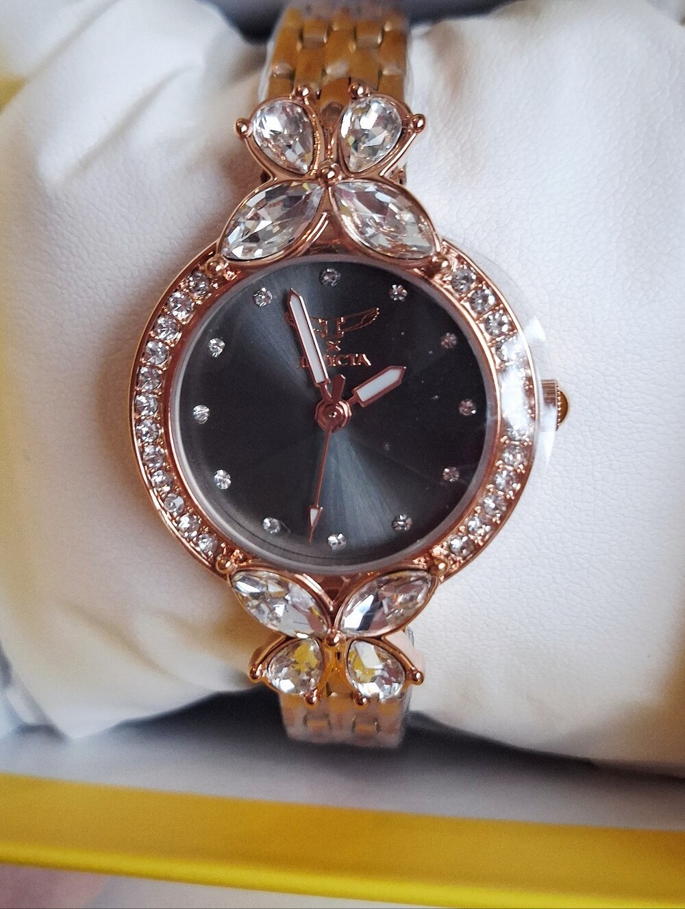 Invicta Wildflower Rose Gold Crystal Butterfly Watch Model 69100 NWT MSRP $395